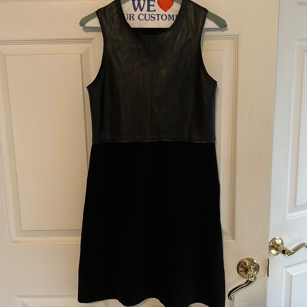 Zara Black leather dress